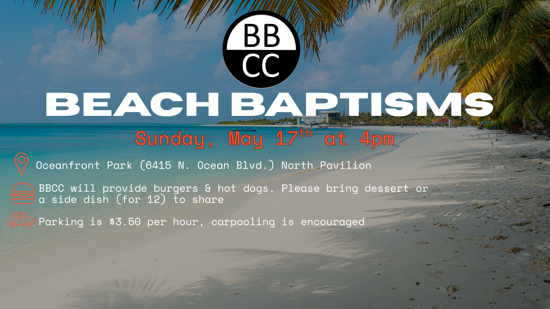 Beach Baptisms- NEW DATE