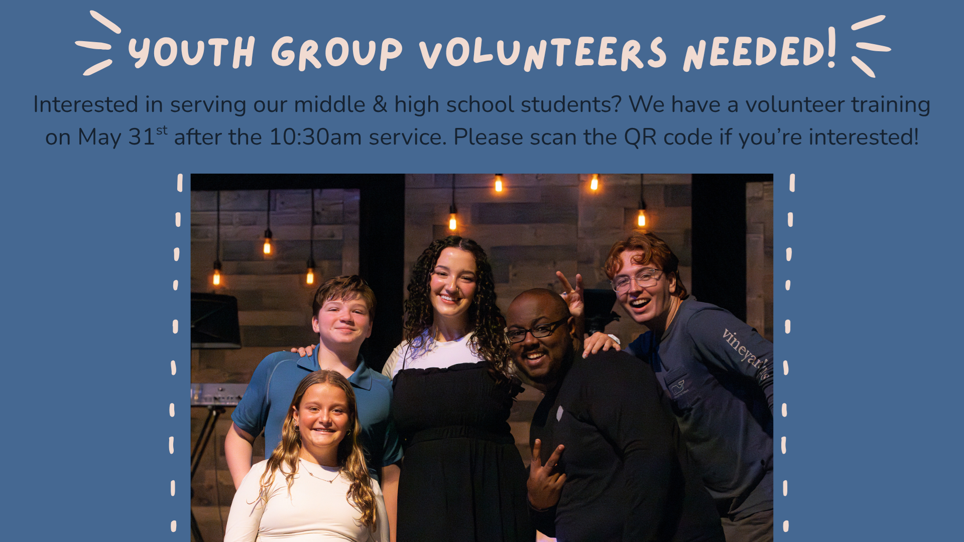 Youth Group New Volunteer